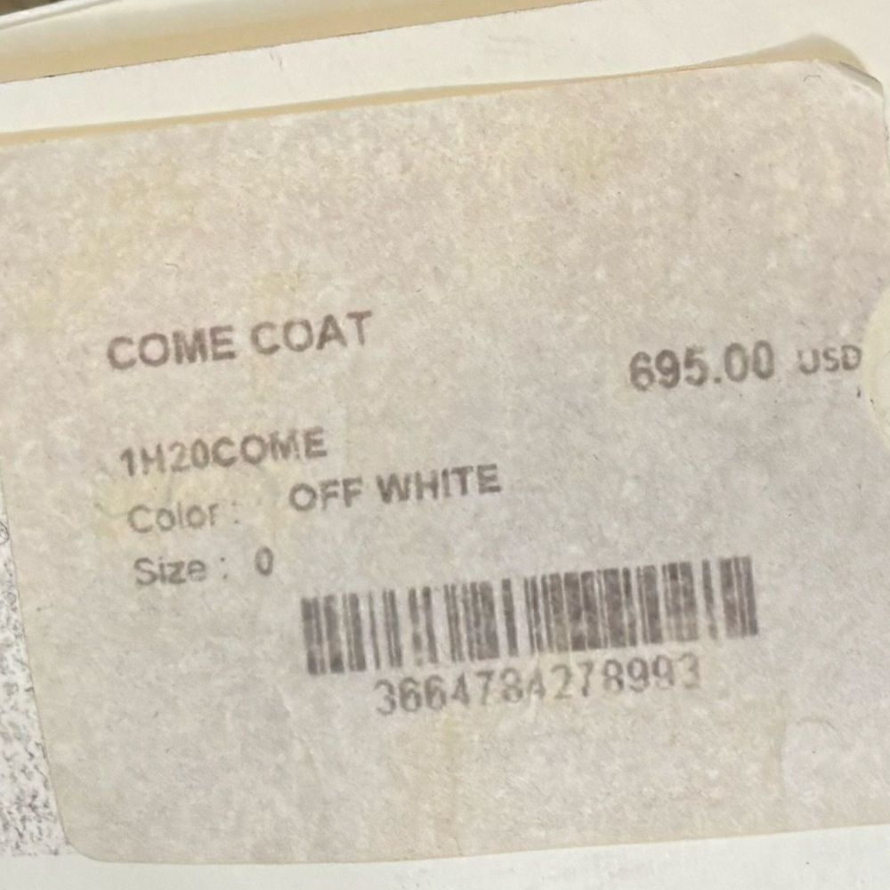 NWT Ba&Sh Come Wool White Tranch Coat Black Leather Belt Size XS - Picture 12 of 16